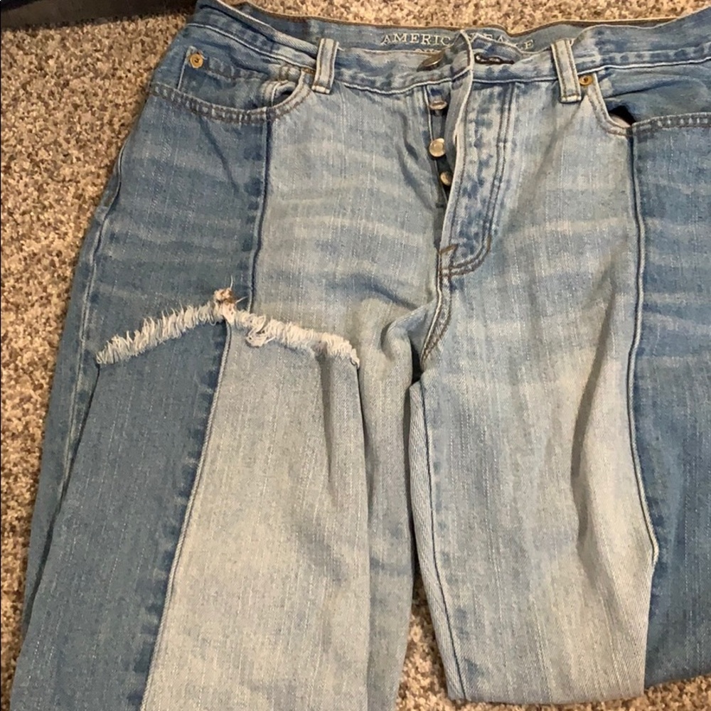 American eagle two toned jeans